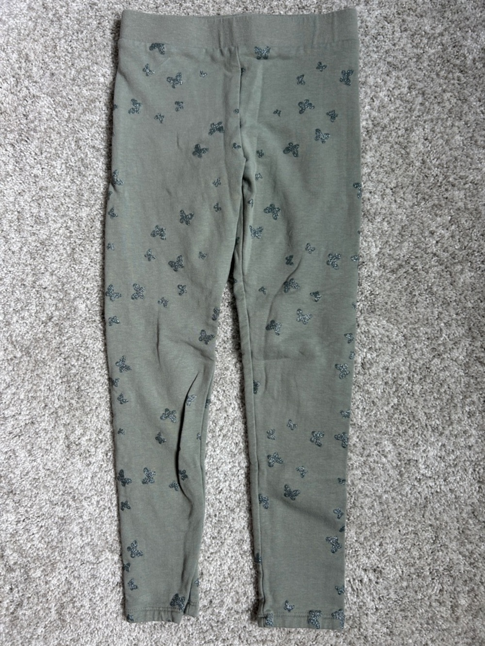H&M Olive Green Butterfly Print Leggings